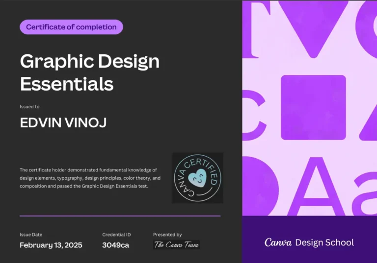 Digital Marketing Freelancer in UAE Canva Certificate